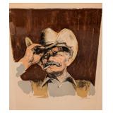 "Cowboy" Large Framed Artist Proof by John Bruce