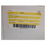 Glass Topped White Wood Commode Cabinet