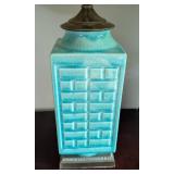 Pair of Vintage Chinese Cong Vase Style Table Lamps