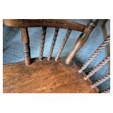 Vintage Floral Pressed Back Spindle Back Rocking Chair