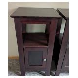 Pair of Tall Mahogany Bedside Tables