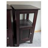 Pair of Tall Mahogany Bedside Tables