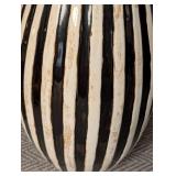 Large Black and White Ceramic Floor Vase by Joan and Robb