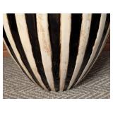 Large Black and White Ceramic Floor Vase by Joan and Robb