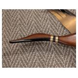 Pair of Mid Century Wood and Brass Flying Duck Wall Hangings