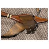 Pair of Mid Century Wood and Brass Flying Duck Wall Hangings