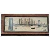 Large Framed Brooklyn Bridge Print by Seivad
