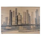 Large Framed Brooklyn Bridge Print by Seivad