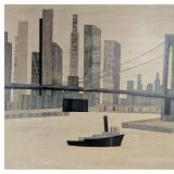 Large Framed Brooklyn Bridge Print by Seivad