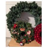 7ft Pre lit Christmas Tree and Wreaths