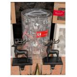 Green and Clear Glass Christmas Ornaments