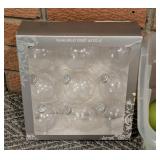 Green and Clear Glass Christmas Ornaments