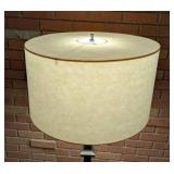 Dark Bronze Pottery Barn Floor Lamp with Large Drum Lampshade