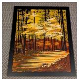 Vibrant Oil on Board Painting by Stewart