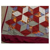 Vintage Diamond Pattern Vintage Quilt