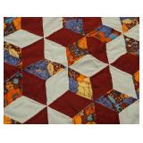 Vintage Diamond Pattern Vintage Quilt