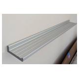 Pair of Silver Floating Wall Shelves