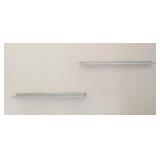 Pair of Silver Floating Wall Shelves
