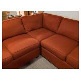 Rust Colored Tweed Sectional by Precedent