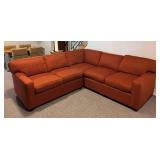 Rust Colored Tweed Sectional by Precedent