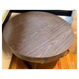 Vintage Mid Century Modern Round Lamp Table with Drawer