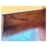 Vintage Mid Century Modern Round Lamp Table with Drawer