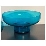 Lovely Decor Blue Glass Vases and Bowls