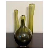 Beautiful Green Glass Vases in Different Shapes