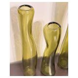 Beautiful Green Glass Vases in Different Shapes