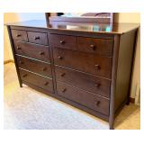 Nadeau Wooden Dresser with Attached Mirror
