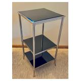 Etagere with Black Glass Shelves