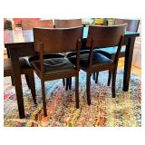 Crate & Barrel Dining Table with 6 Chairs, Extendable