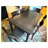 Crate & Barrel Dining Table with 6 Chairs, Extendable