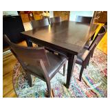 Crate & Barrel Dining Table with 6 Chairs, Extendable