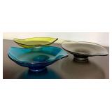 Set of Three Vintage Mid Century Viking Glass Bowls