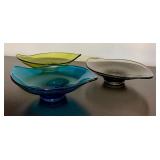 Set of Three Vintage Mid Century Viking Glass Bowls