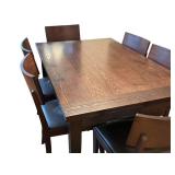 Crate & Barrel Dining Table with 6 Chairs, Extendable