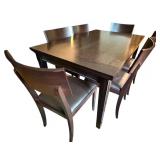 Crate & Barrel Dining Table with 6 Chairs, Extendable