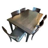 Crate & Barrel Dining Table with 6 Chairs, Extendable