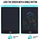 Dartwood LCD Writing Tablet - 8.5 Inch Colorful Electronic Doodle Board and Drawing Pad for Kids (Blue)