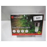 Dartwood Solar Pathway EC36 LED Lights - Outdoor Solar Lights for Your Yard, Pathway, Lawn, Patio, or Driveway (10 Pack, Black)