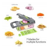 Dartwood All-In-One Vegetable Chopper - Kitchen Meal Prep Container - For Vegetable Chopping, Slicing, and Dicing (Transparent)