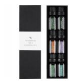 NEW Wasserstein Aromatherapy Oils - 100% Pure Essential Oils Gift Set (Peppermint, Tea Tree, Lemongrass, Lavender, Orange, Eucalyptus) (6 Pack, 10ml)