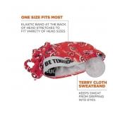 NEW 2 Pack of Ergodyne Chill-Its 6615 High-Performance Bandana Do Rag - Terry Cloth Sweatband - Red Western