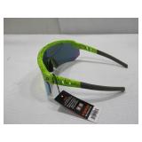 NEW Ergodyne Skullerz AEGIR Anti-Scratch & Anti-Fog Safety Sunglasses - Purple Mirror Lens Lime Frame
