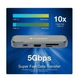 Verbatim 8-in-1 USB-C Hub with 4K HDMI, Power Delivery, USB Ports, SD Reader & Audio Port