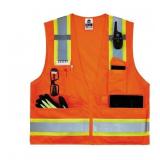 NEW Ergodyne GloWear 8248Z Two-Tone Surveyors Vest - Type R, Class 2, Zipper - ORANGE - 2XL/3XL