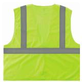 NEW Ergodyne GloWear 8205HL Mesh Hi-Vis Safety Vest - Type R, Class 2, Hook + Loop, No Pockets - LIME - S/M