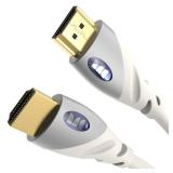 Monster HDMI Cable 4k Ultra HD with Ethernet - Corrosion-Resistant 24k Rose Gold Contacts and V-Grip Connection - HDMI Cable for PS3 and Computer Monitor - 4 FT