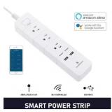 Wasserstein Wi-Fi Controlled Smart Power Strip - 3 Outlets + 2 USB Ports Compatible with Alexa and Google Assistant
